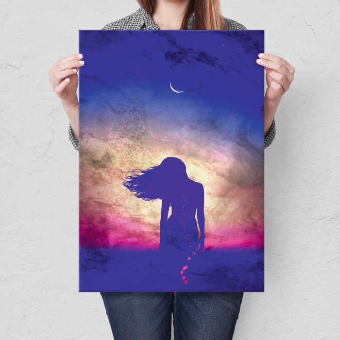 Plakat metalowy Night lady Prezent
