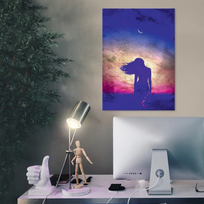 Plakat metalowy Night lady Prezent