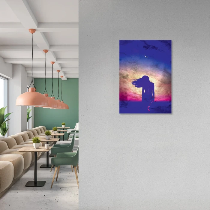 Plakat metalowy Night lady Prezent