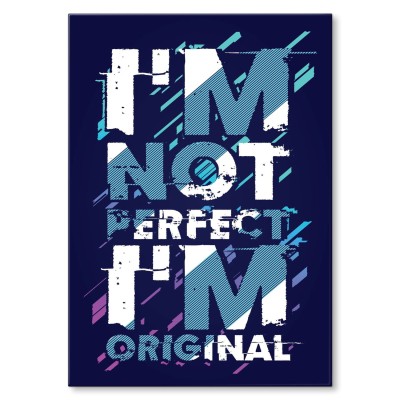 Plakat metalowy Not perfect Prezent
