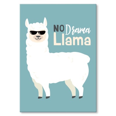Plakat metalowy No drama lama Prezent