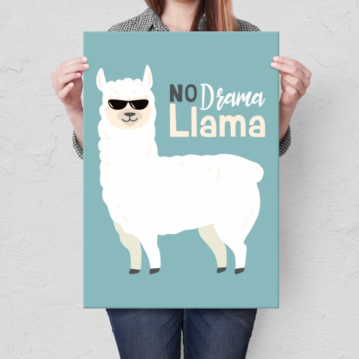 Plakat metalowy No drama lama Prezent