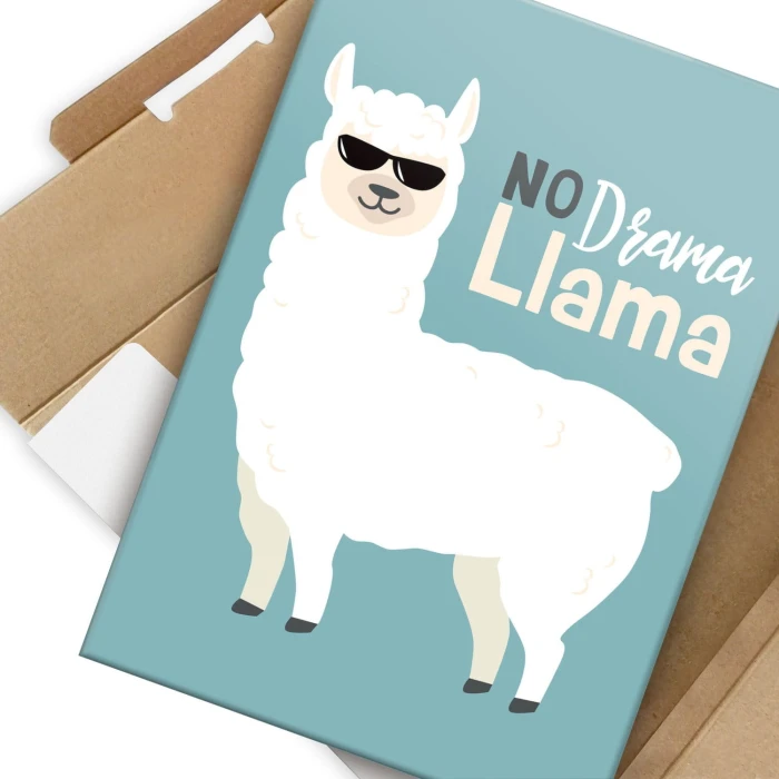 Plakat metalowy No drama lama Prezent