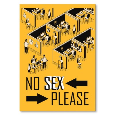 Plakat metalowy No sex please Prezent