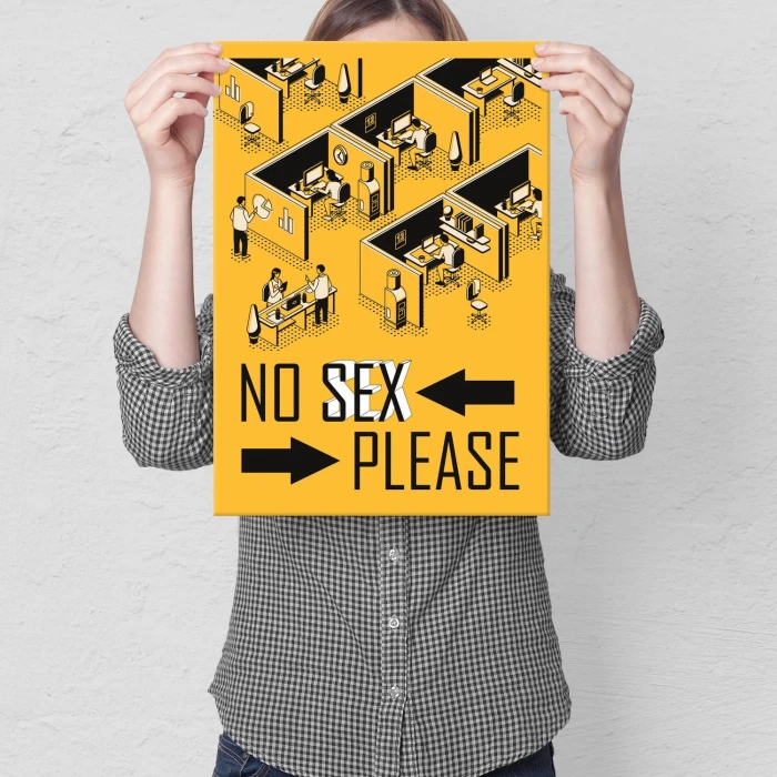 Plakat metalowy No sex please Prezent