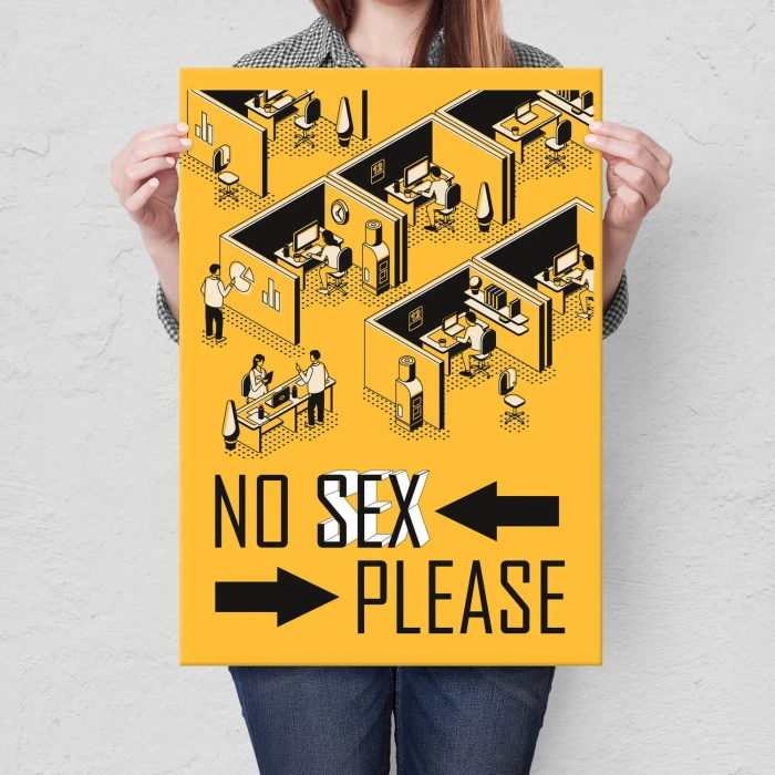 Plakat metalowy No sex please Prezent