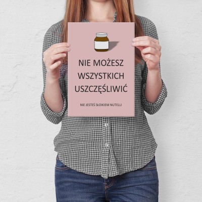 Plakat metalowy Uszczęśliwić wszystkich Prezent