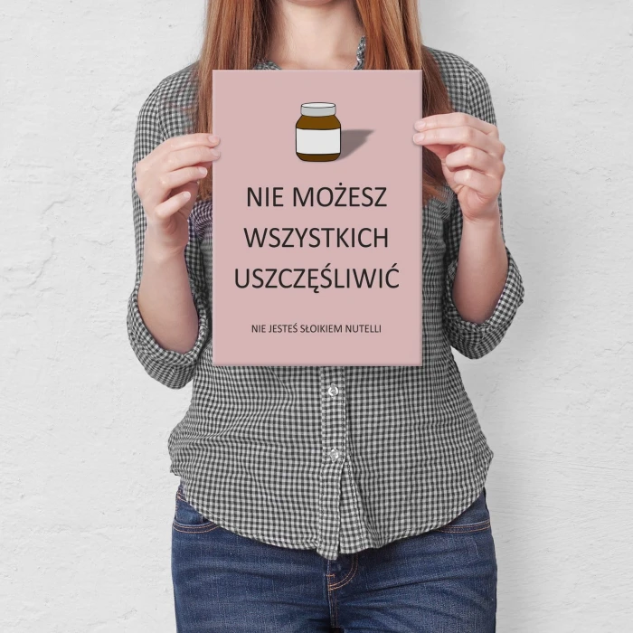 Plakat metalowy Uszczęśliwić wszystkich Prezent