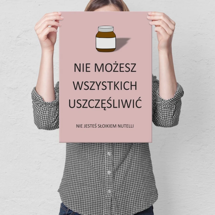 Plakat metalowy Uszczęśliwić wszystkich Prezent