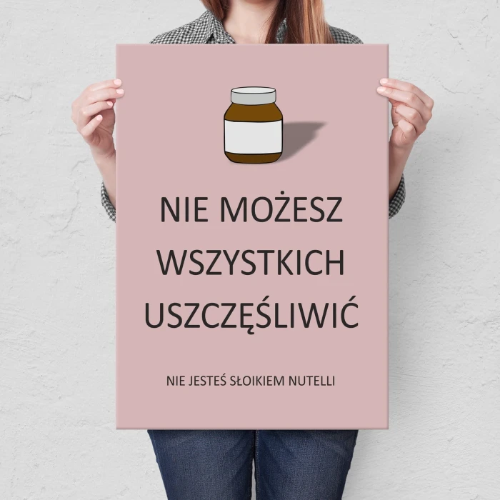 Plakat metalowy Uszczęśliwić wszystkich Prezent