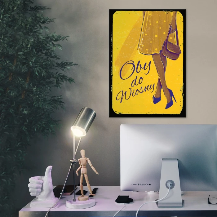 Plakat metalowy Oby do wiosny Prezent