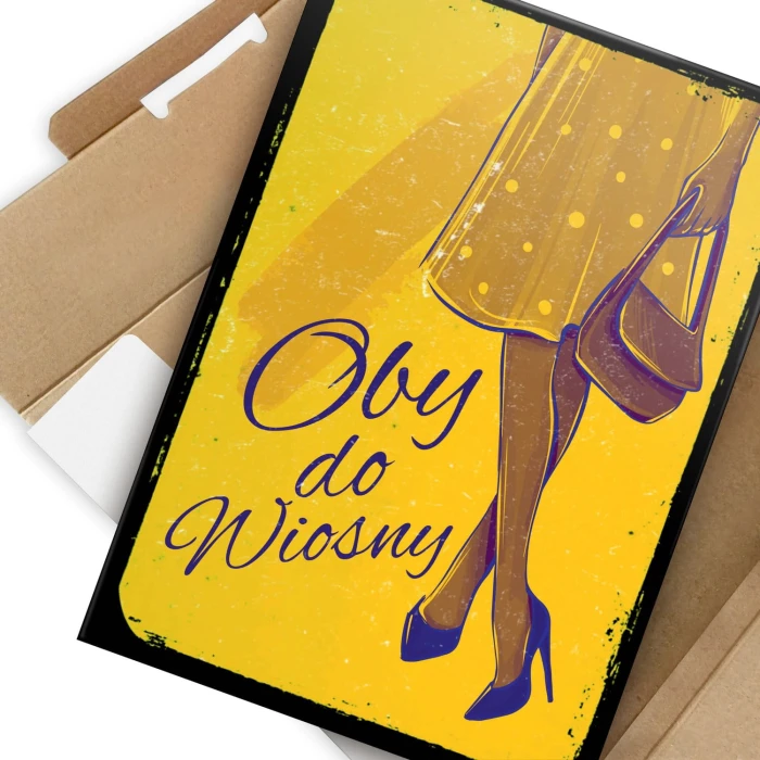Plakat metalowy Oby do wiosny Prezent