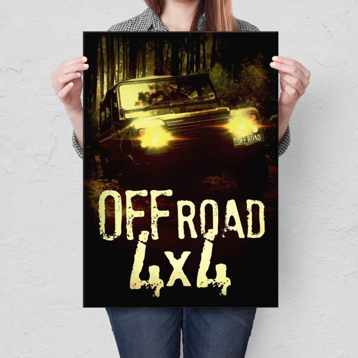 Plakat metalowy Off road 4x4 Prezent