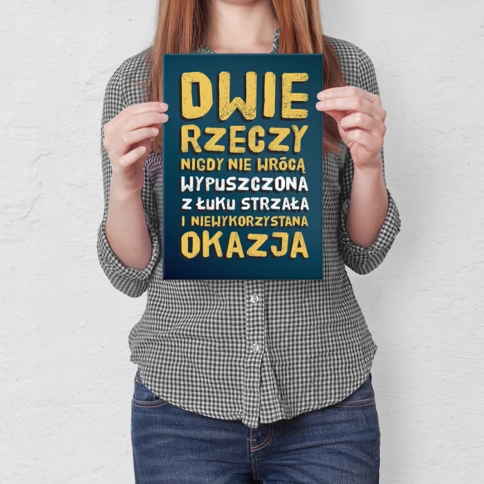 Plakat metalowy Niewykorzystana okazja Prezent