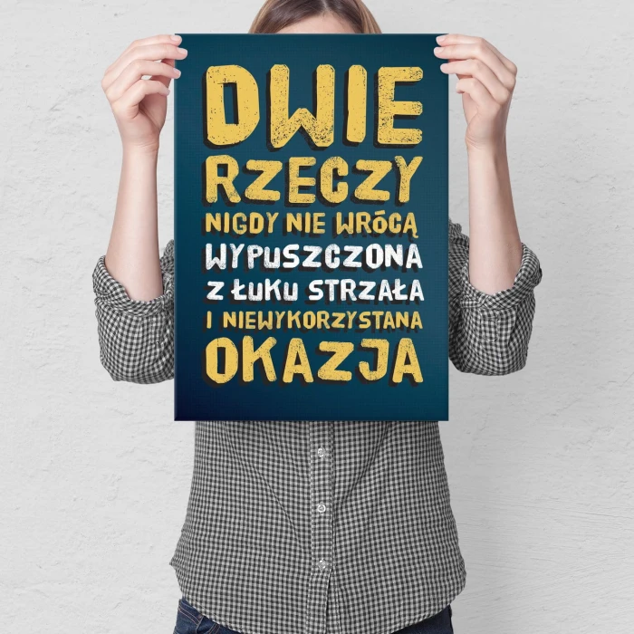 Plakat metalowy Niewykorzystana okazja Prezent