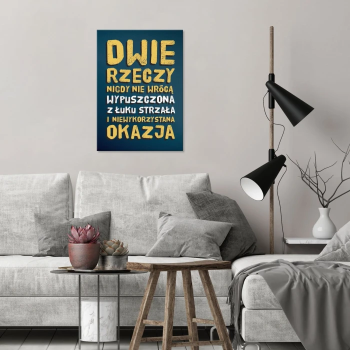 Plakat metalowy Niewykorzystana okazja Prezent