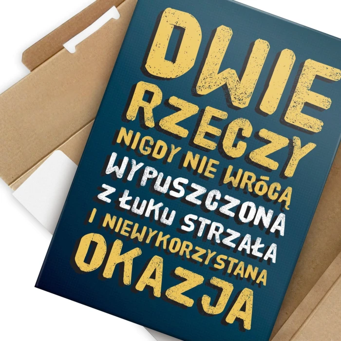 Plakat metalowy Niewykorzystana okazja Prezent