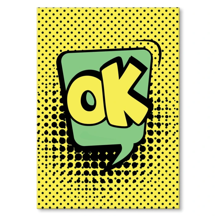 Plakat metalowy Komiksowe OK Prezent
