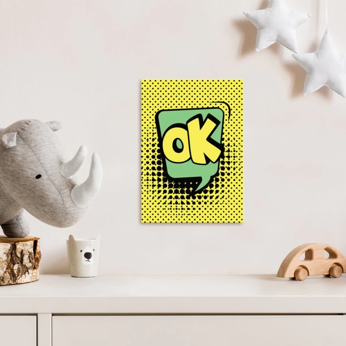 Plakat metalowy Komiksowe OK Prezent