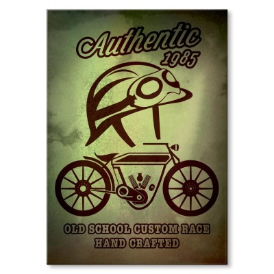 Plakat metalowy Old school race Prezent