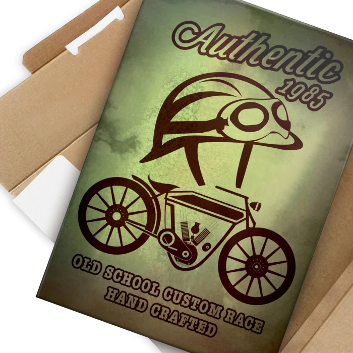 Plakat metalowy Old school race Prezent