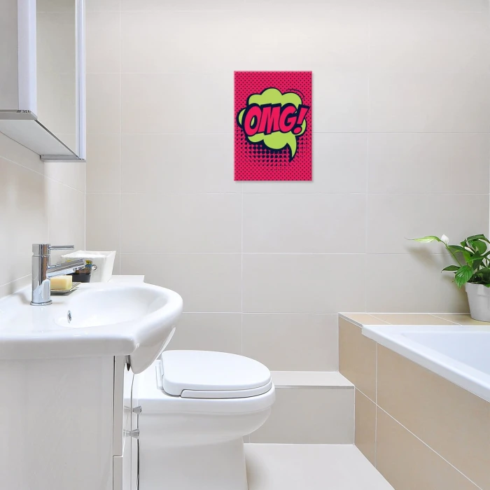 Plakat metalowy Komiksowe OMG Prezent