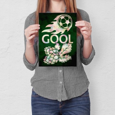 Plakat metalowy Gol! Piłkarskie emocje Prezent