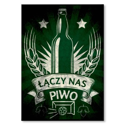 Plakat metalowy Łączy nas piwo Prezent