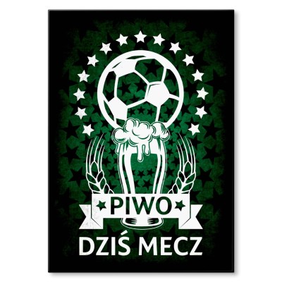 Plakat metalowy Piwo i mecz Prezent
