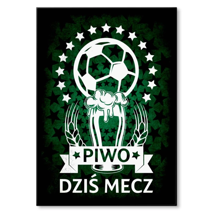 Plakat metalowy Piwo i mecz Prezent