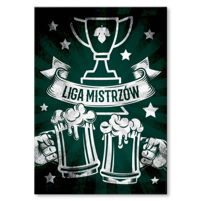 Plakat metalowy Liga mistrzów Prezent