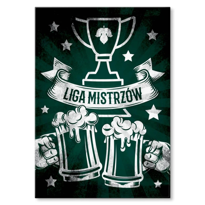 Plakat metalowy Liga mistrzów Prezent