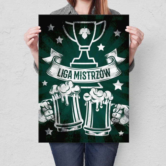 Plakat metalowy Liga mistrzów Prezent
