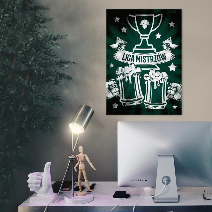 Plakat metalowy Liga mistrzów Prezent