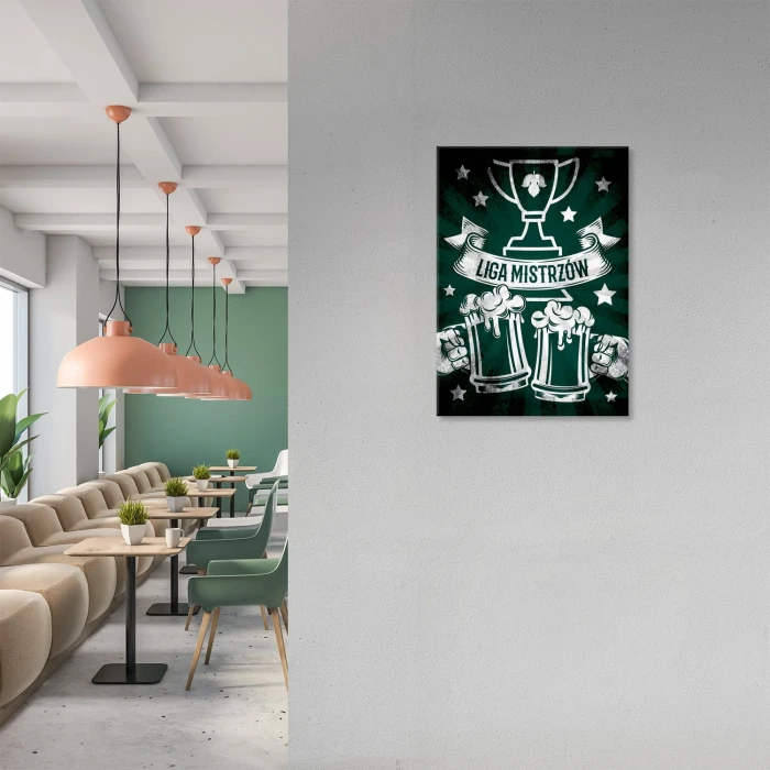 Plakat metalowy Liga mistrzów Prezent