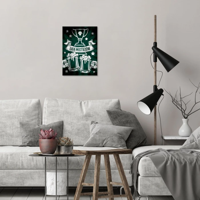 Plakat metalowy Liga mistrzów Prezent