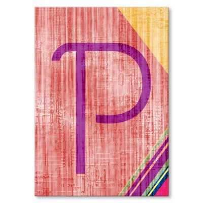 Plakat metalowy Litera P Prezent