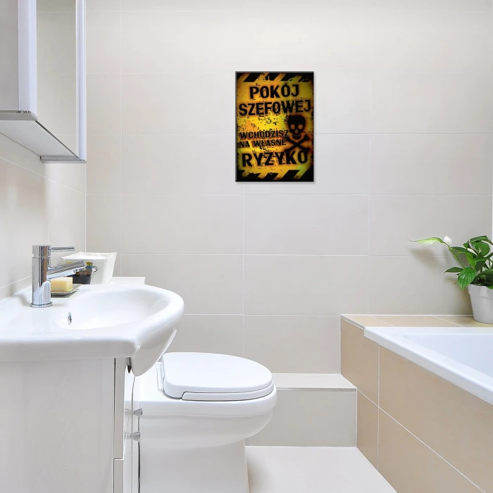 Plakat metalowy Pokój szefowej Prezent