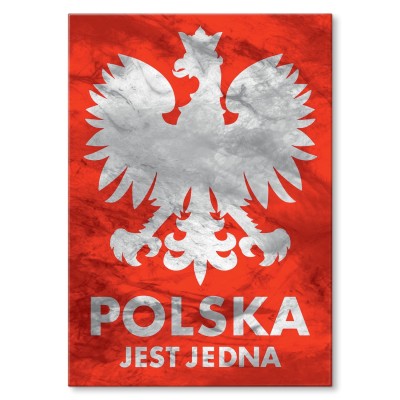 Plakat metalowy Polska jest jedna Prezent