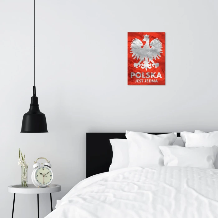 Plakat metalowy Polska jest jedna Prezent