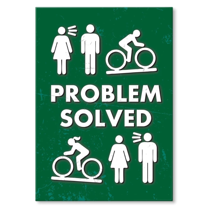 Plakat metalowy Problem solved Prezent