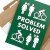 Plakat metalowy Problem solved Prezent