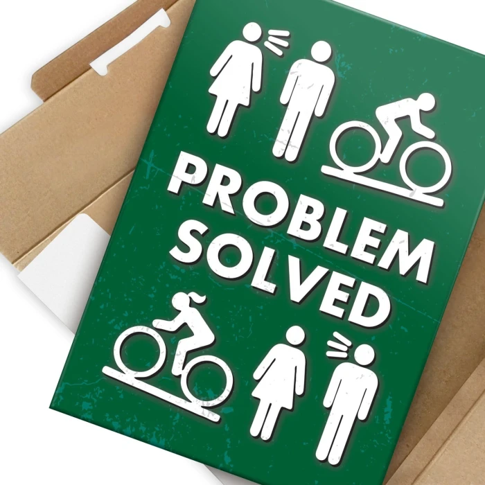 Plakat metalowy Problem solved Prezent