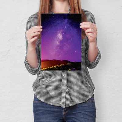 Plakat metalowy Purpurowe niebo Prezent