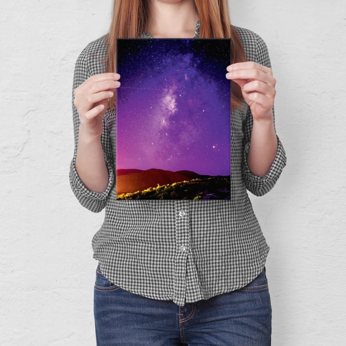 Plakat metalowy Purpurowe niebo Prezent
