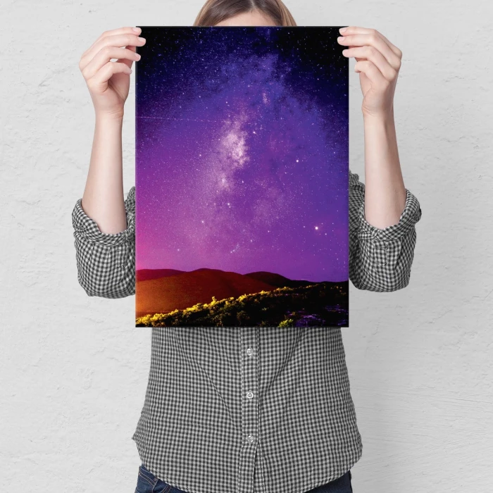 Plakat metalowy Purpurowe niebo Prezent