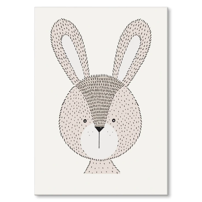 Plakat metalowy Cute rabbit Prezent