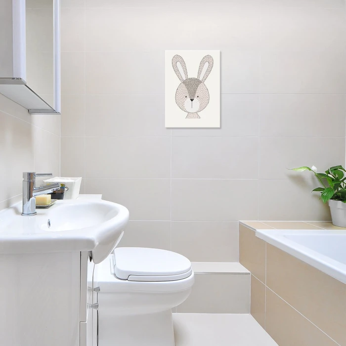 Plakat metalowy Cute rabbit Prezent