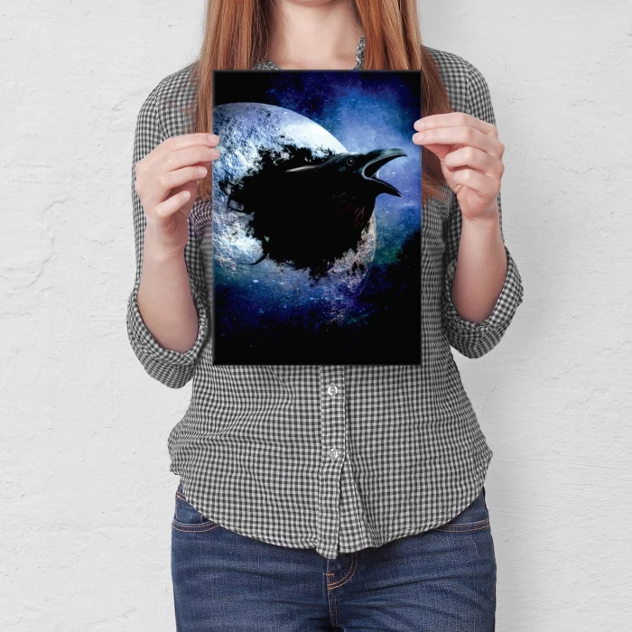 Plakat metalowy Kruk Prezent