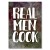 Plakat metalowy Real men cook Prezent